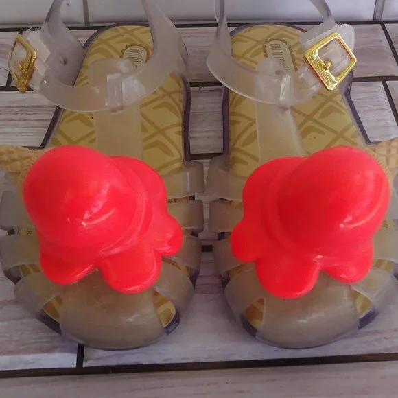 SIZE 3. Mini Melissa girl's jelly sandals. - Picture 3 of 16